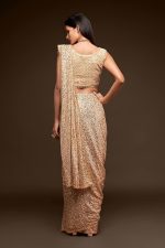 Zeel Clothing Women's Sequins Work Heavy Georgette Saree with Blouse (Latest-Sequins-Party-Saree, Free, Many Colors) - Image 5