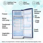 Samsung 183 L, 4 Star, Digital Inverter, Direct-Cool Single Door Refrigerator (RR20C1724CU/HL, Camellia Blue) - Image 3