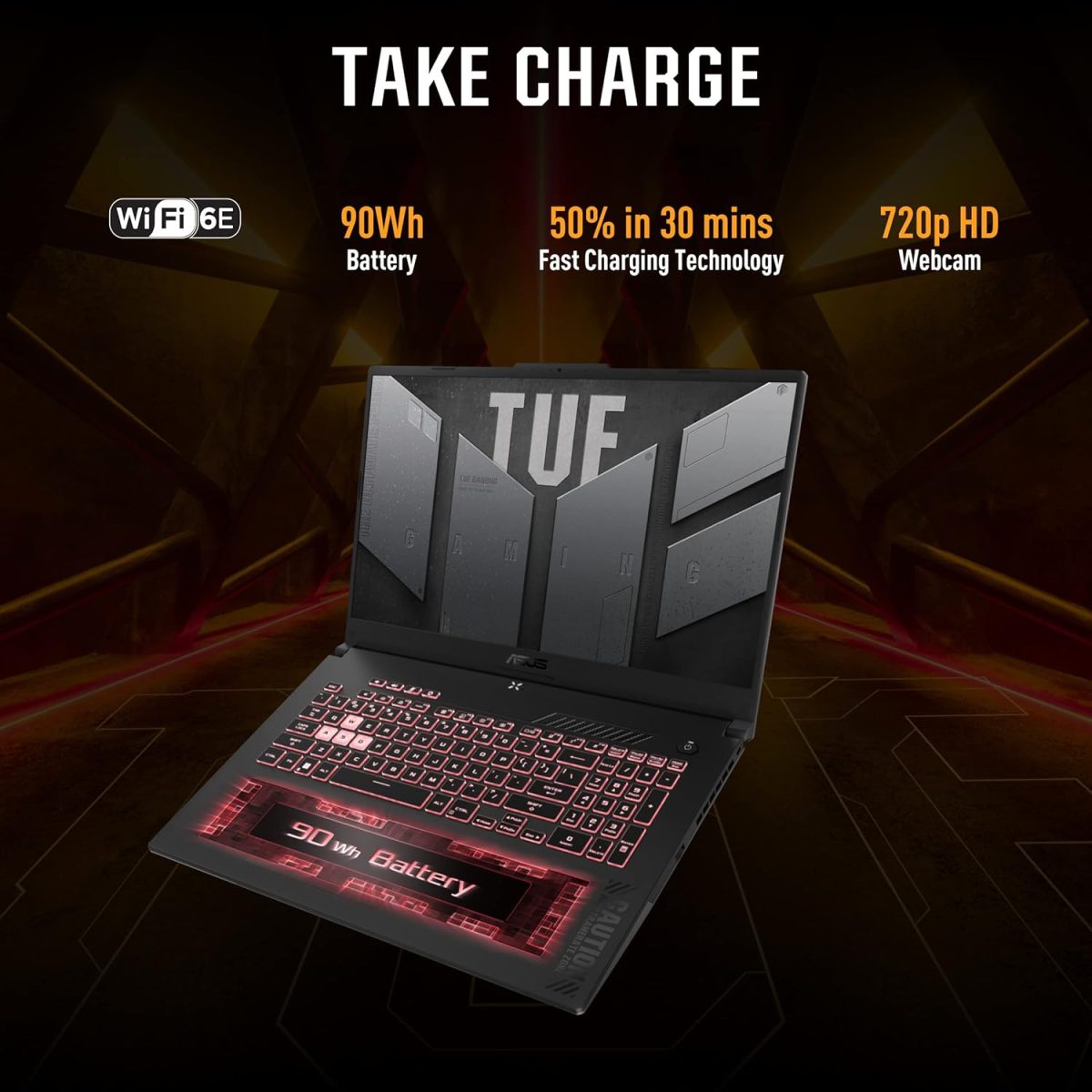 ASUS TUF Gaming F15, 15.6" FHD (1920 x 1080) 16:9, 13th Gen Intel Core i7-13620H Processor 2.4 GHz, Gaming Laptop (16GB RAM/1 TB/RTX 4060/Windows 11/Office Home/Mecha Gray/2.2 Kg), FX507VV-LP487WS - Image 6