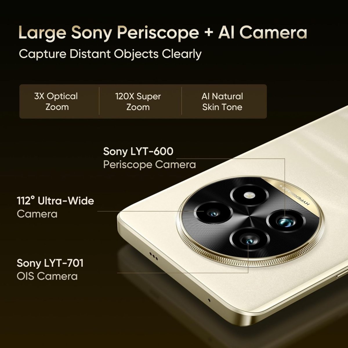 realme 13 Pro+ 5G (Monet Gold, 8 GB RAM, 256GB Storage) | Upto 16GB Dynamic RAM | Snapdragon 7s Gen 2 Processor | 6.7" Curved Display | 50MP+8MP+50MP | 32MP Front Cam | AI Ultra Clarity | 80W SUPERVOOC - Image 7