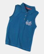 Jockey UG10 Girl's Super Combed Cotton Elastane Stretch Polo Neck Graphic Printed Tank Top - Image 4