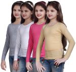SINI MINI Sinimini Girls Plain Full Sleeve Girls top (Pack of 4) - Image 2