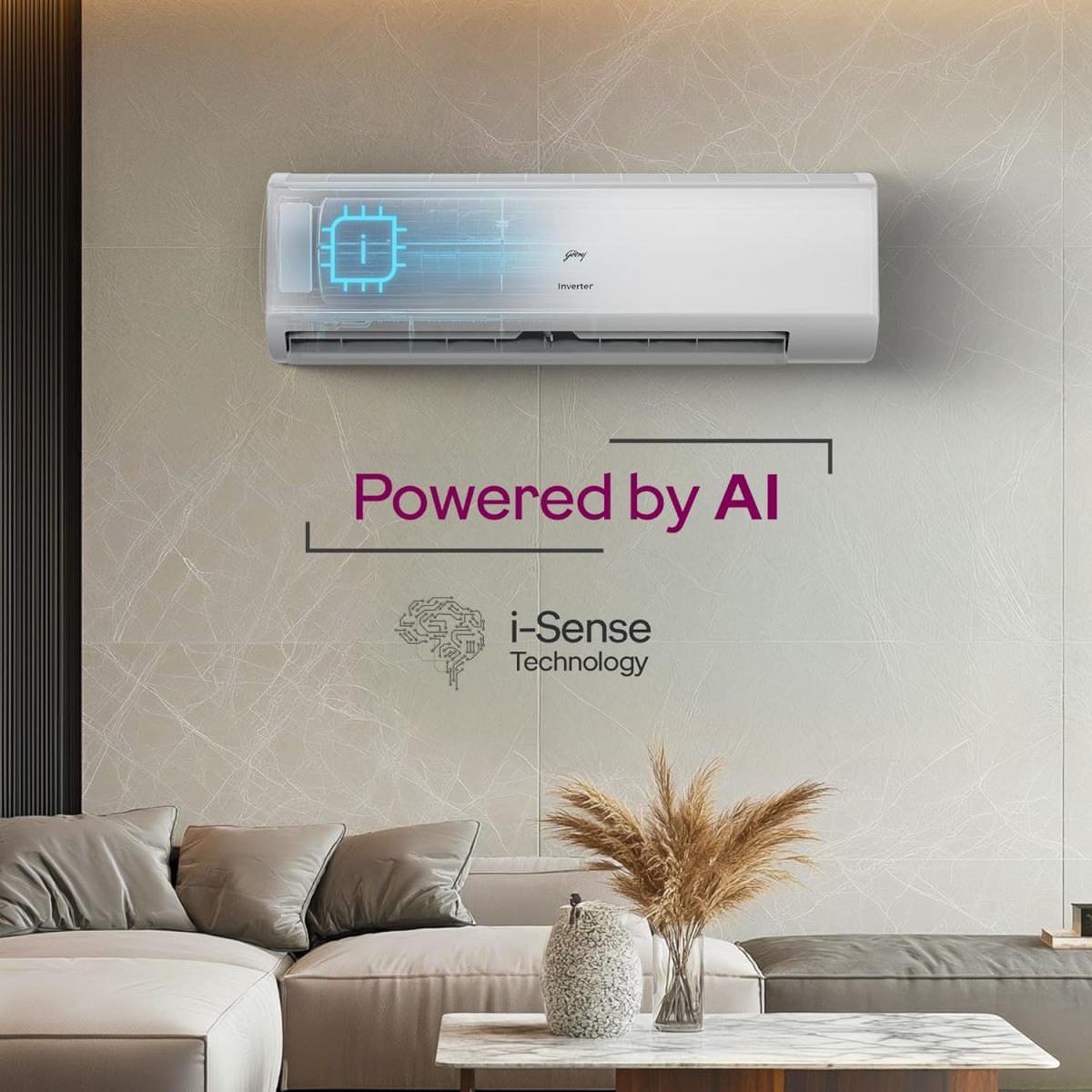 Godrej 1.5 Ton 5 Star, 5 Years Comprehensive Warranty, 5-In-1 Convertible Cooling, Inverter Split AC (Copper, 2025 Model, Heavy duty cooling at 52 °C, AC 1.5T EI 18II5T WZS Split 5S, White) - Image 3
