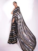 Pandadi Saree Women's Georgette Embroidery Sequance Work Saree With UnstitChed Blouse Piece - Image 6