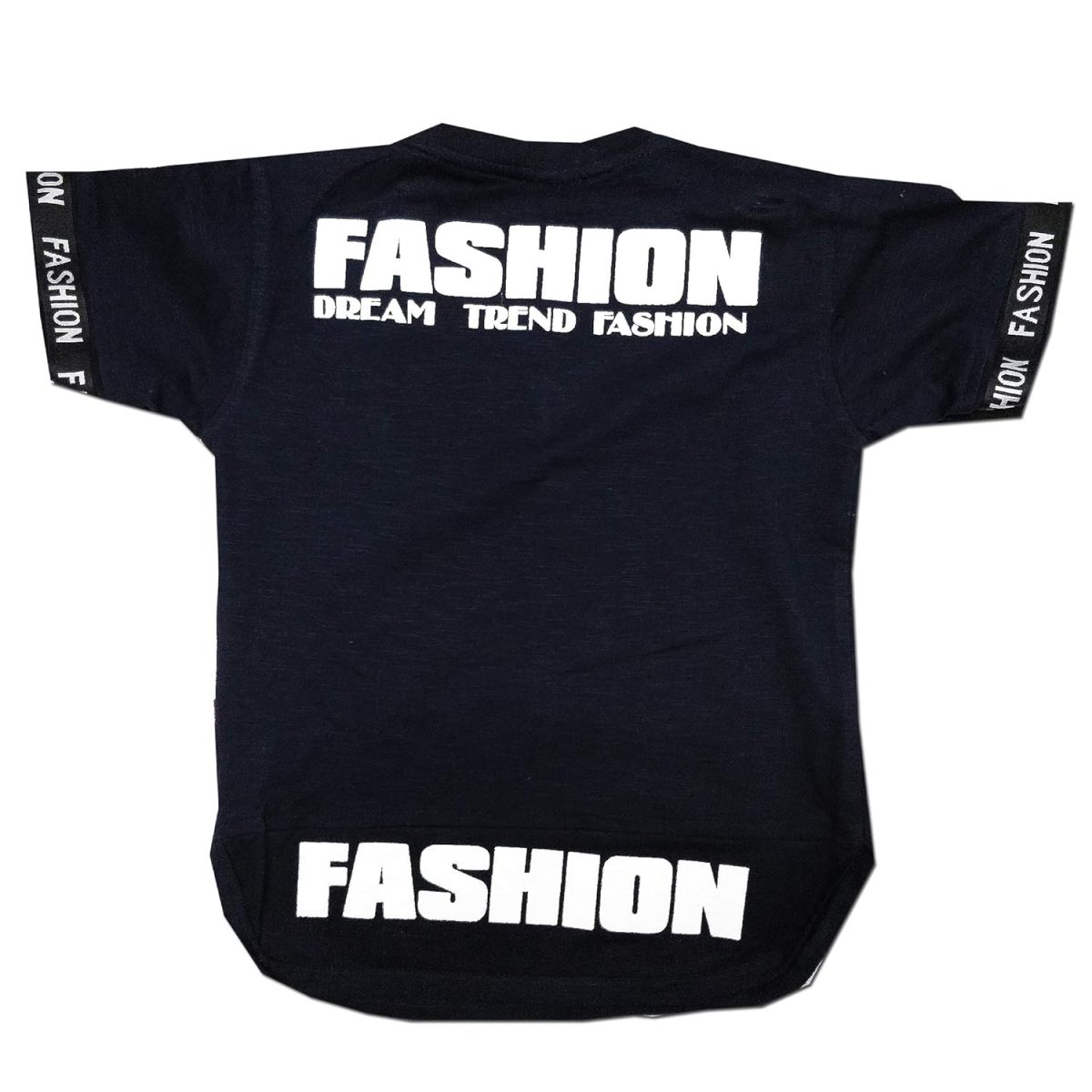 Kid's Care Boys'Printed Basic Regular Fit Solid Color T-Shirt(8398BLK-24_Black_24_4-5 Years) - Image 2