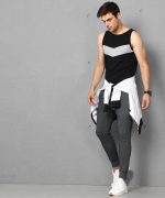 Alan Jones Clothing - Men's Cotton Colorblocked Sleeveless Regular Fit T-shirt - Image 4