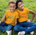 Hangout Hub Kids Combo T Shirts for Boy Brother and Girl Sister | Regular Fit Printed Sister Make Break Rule Family Kids Sibling T-Shirts (Set of 2, Cotton) - Image 2