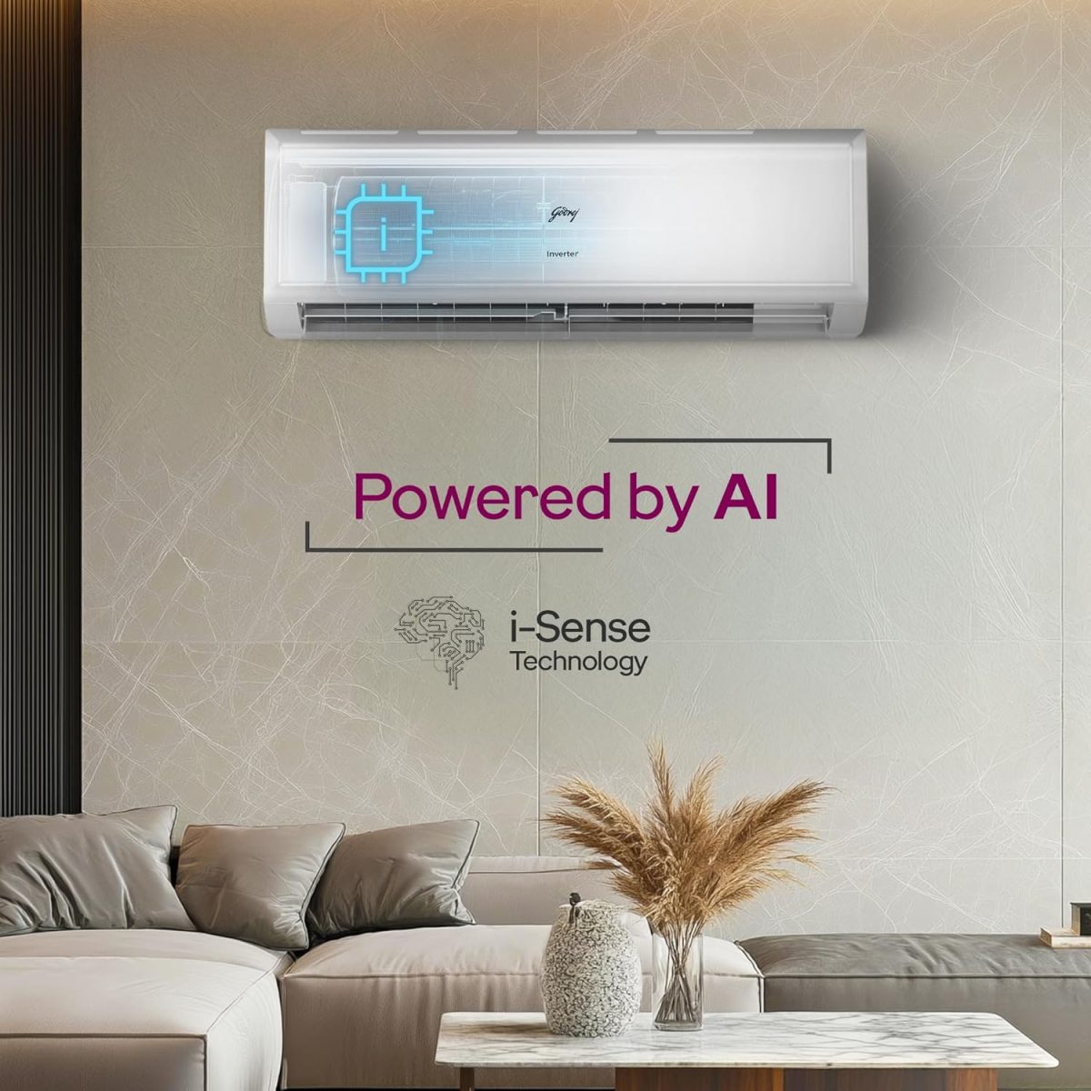Godrej 1.5 Ton 3 Star, 5 Years Comprehensive Warranty, 5-In-1 Convertible Cooling, Inverter Split AC (Copper, 2025 Model, Heavy duty cooling at 52 °C, AC1.5T EI 18P3T WZT 3S, White) - Image 2