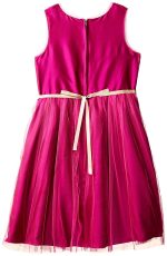 A.T.U.N. (ALL THINGS UBER NICE) Girls Skater Knee-Length Dress (Gdrs Glt Fsp_Fuschia_7-8 Years), Fuchsia - Image 2