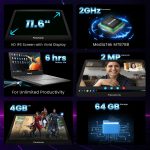 Primebook S 4G, 2025(New, WiFi+4G) Android Based MediaTek MT8788 - (PrimeOS) 4G SIM Slot, Thin and Light Laptop (11.6 Inch, 1.065 Kg, Type C, USB, HDMI, MicroSD) (4GB/128GB eMMC Storage, Black) - Image 4