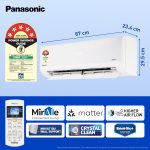 Panasonic 1.0 Ton 5 Star Premium Wi-Fi Inverter Smart Split AC (Matter Enabled, Higher Airflow, Copper Condenser, 7in1 Convertible, True AI, 4-Way, PM 0.1 Filter, CS/CU-NU12AKY5W, White) - Image 9