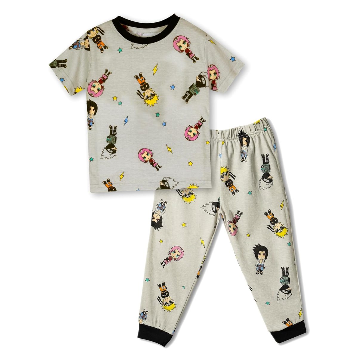 TuddyBuddy Boys & Girls Half Sleeves T-shirt & Lounge Pant Nightwear Set - 100% Cotton Jersey - Image 2