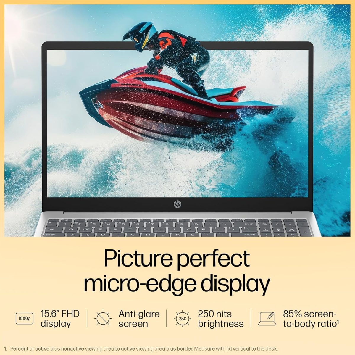 HP Laptop 15, Enhanced by AI, AMD Ryzen 5 7535HS, 15.6-inch (39.6cm), FHD, 8GB DDR5, 512GB SSD, AMD Radeon Graphics, 1080p FHD Camera w/Privacy Shutter, Backlit KB (Win 11, Silver, 1.59kg), fc1004AU - Image 5