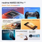 realme NARZO 80 Pro 5G (Speed Silver,12GB+256GB) | Segment's 1st MediaTek Dimensity 7400 Chipset | 6000mAh Titan Battery + 80W Ultra Charge | 4500nits HyperGlow Esports Display | IP69 Waterproof - Image 3