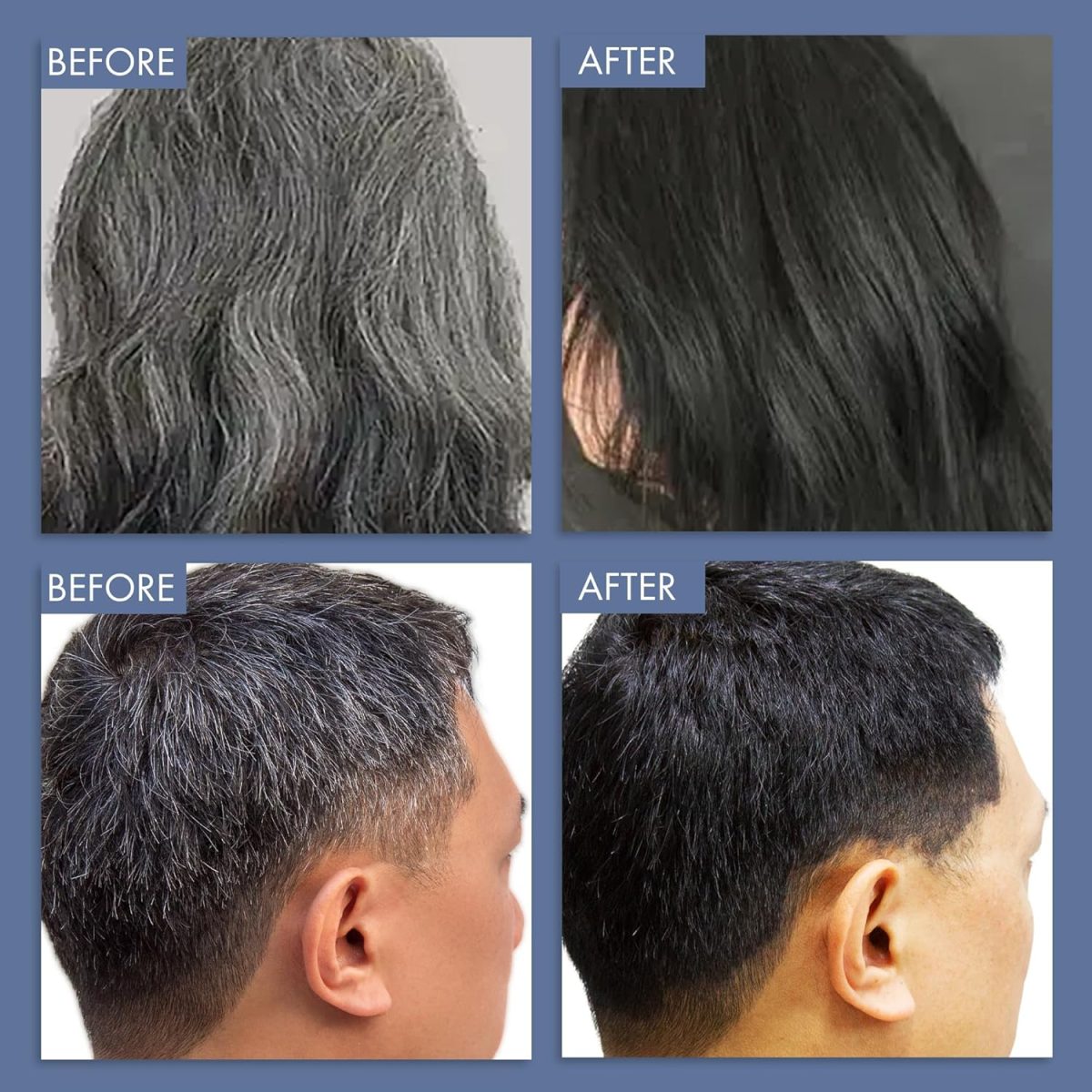 ThriveCo Natural Black 5-Minute Coloring Shampoo | 100% Grey Coverage - 20ml X 4 | Ammonia-Free | Infused with Hyaplex™ | Hydrates Hair & Delivers Deep, Long-Lasting Color | 80 ML - Image 5