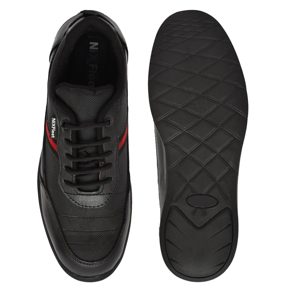 NIXFLEET Steel Toe Sports Look Safety Shoes for Men: Stylish and Sturdy Heavy-Duty Footwear with Slip-Resistant Outsole Black Size UK7 - Image 6