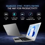 FUTOPIA ULTIMUS PRO Intel Dual Core ~2.8GHz (4 GB/128 GB EMMC Storage/Windows 11 Home) NU14U6INC43BN-CS Thin and Light Laptop (14 Inch, Cloud Silver, 1.2 kg) - Image 4