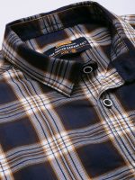 The Indian Garage Co Men's Cotton Regular Fit Checkered Full Sleeves Cutaway Collar Casual Shirt - Image 2