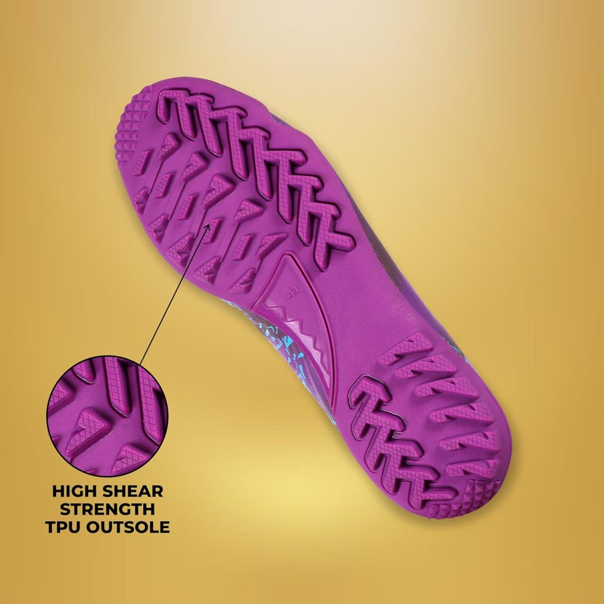 Nivia Aviator 3.0 Turf Shoe for Men with PVC Synthetic Leather and Die Cut Lightweight Insole Provides More Comfort and Grip, High Shear Strength TPU Sole - Image 2
