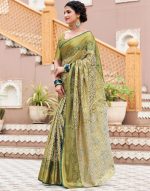 SIRIL Women's Banarasi Silk Saree Pure Silk Kanjivaram Saree With Unstitched Blouse Piece - Image 2