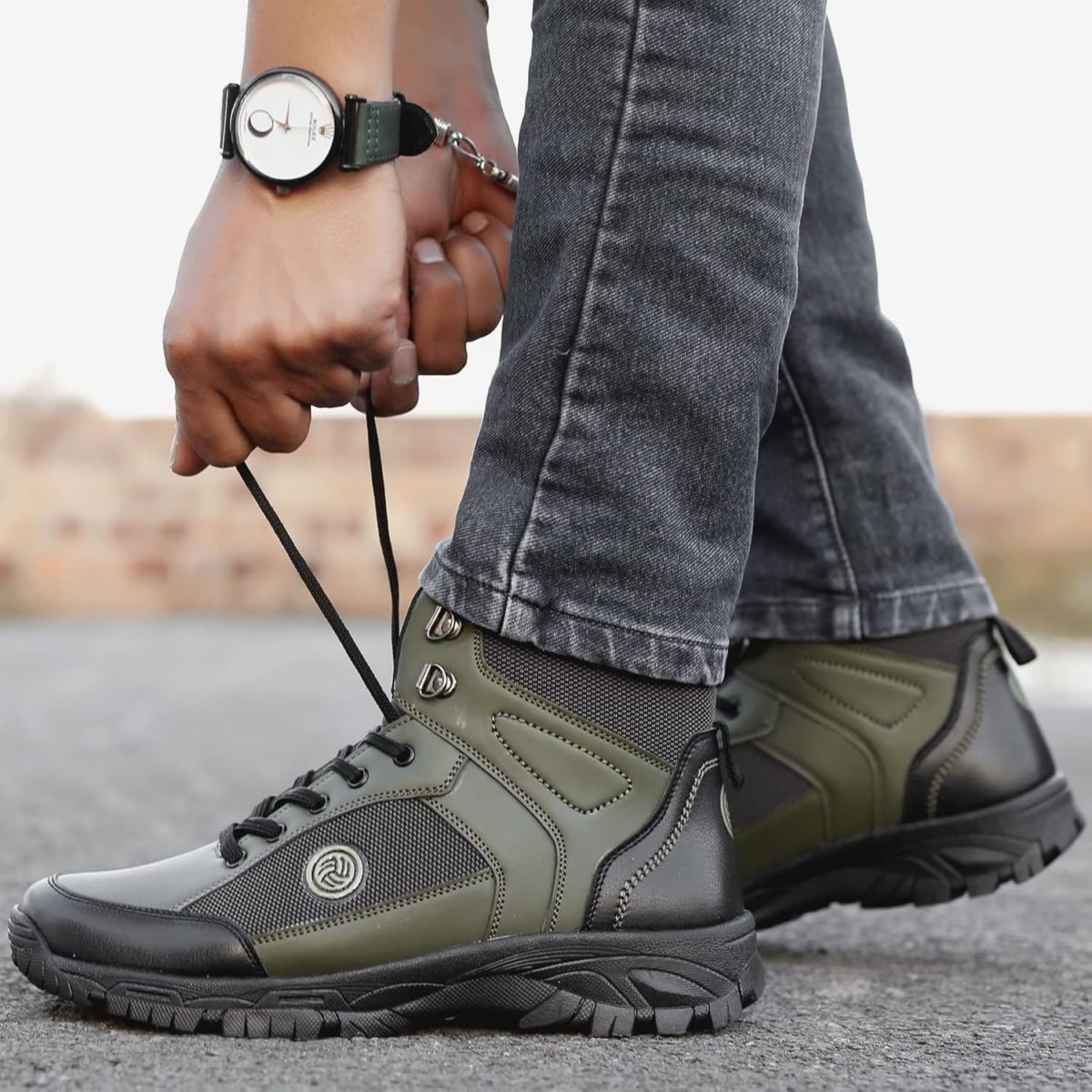 Bacca Bucci Men Lace Up Hiking Boot - Image 3