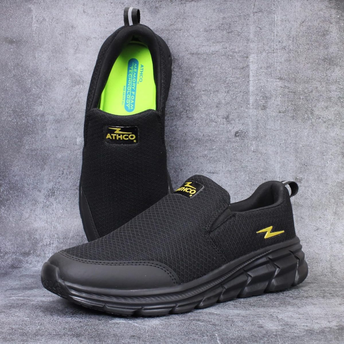 ATHCO Mens Oxyflo Memory Foam Comfort Shoes|Running|Walking|Training|Gym|Jogging|Sneaker|Athletic|Slipon|Flexible|Lightweight|Dailyuse|Sports|Casual|ExtraSoft|Fitness - Image 2