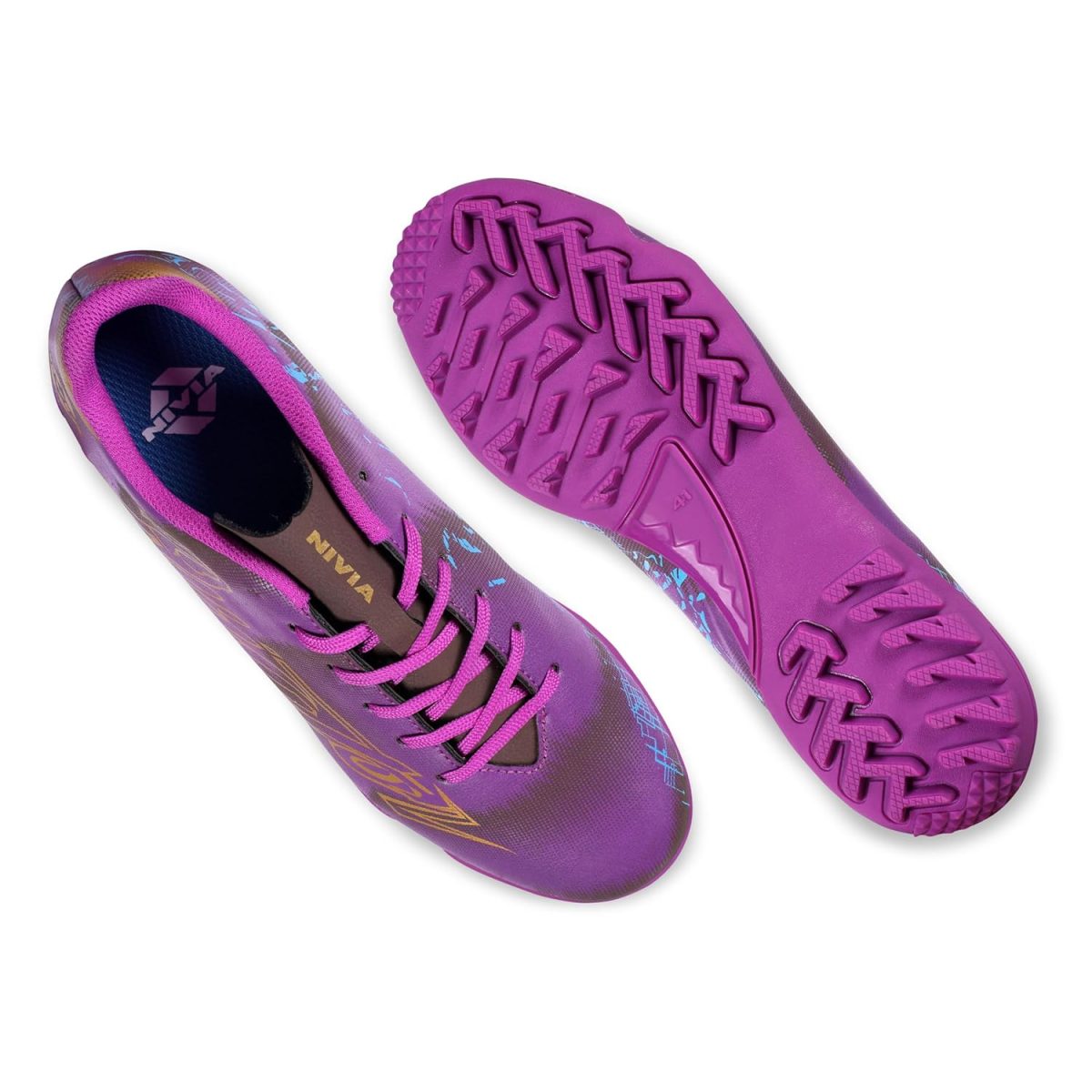 Nivia Aviator 3.0 Turf Shoe for Men with PVC Synthetic Leather and Die Cut Lightweight Insole Provides More Comfort and Grip, High Shear Strength TPU Sole - Image 7