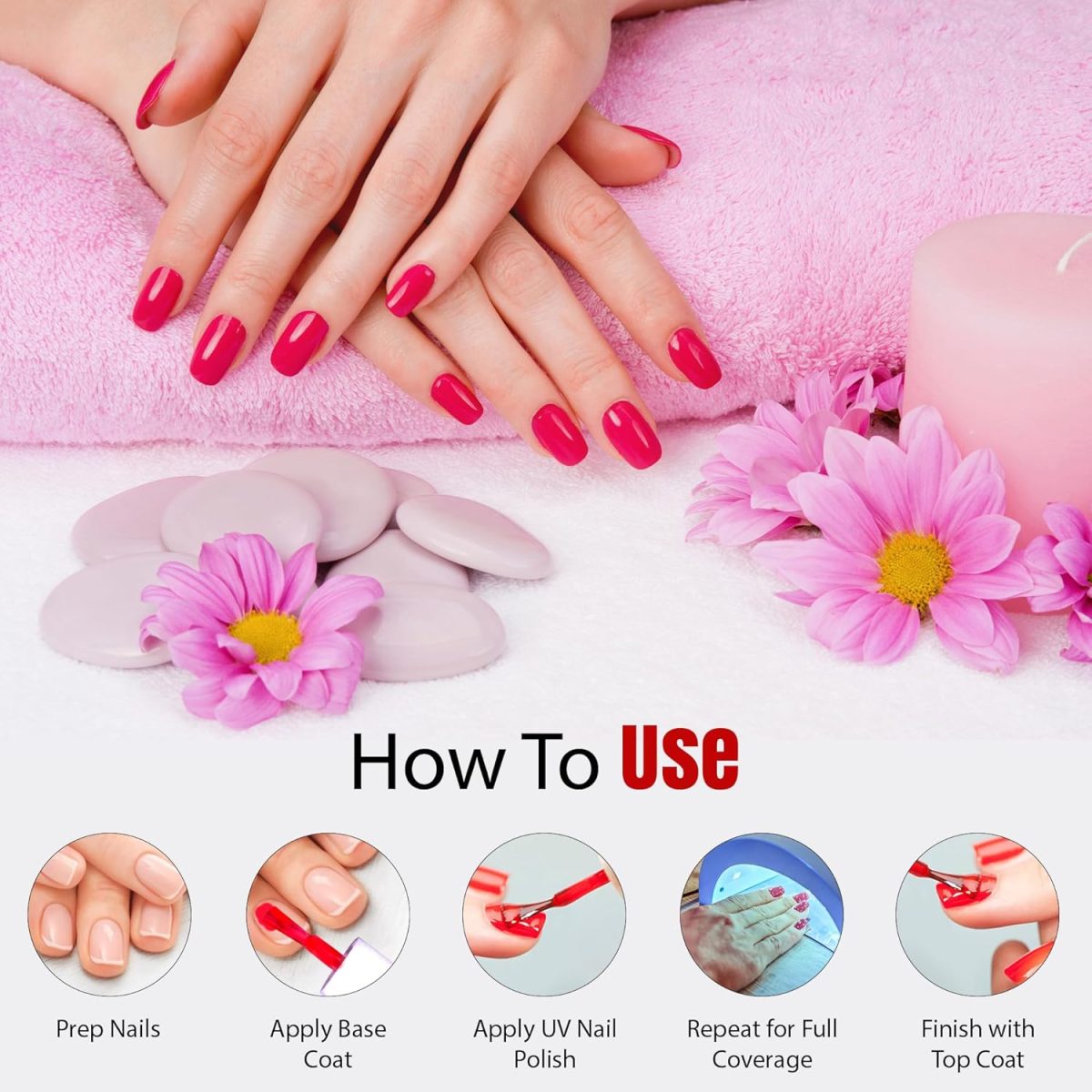 Colors Queen UV LED Soak Off Gel Nail Polish | Long Lasting Gel Polish with High Shine Gloss | Chip Resistant, Quick Drying Nail Paint Lasts upto 28 Days (Shade - 101, 15ml) - Image 4