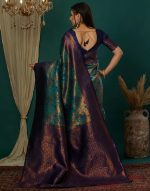 SIRIL Women's Jacquard Banarasi Soft Silk Saree Pure Silk Kanjivaram With Unstitched Blouse Piece - Image 3