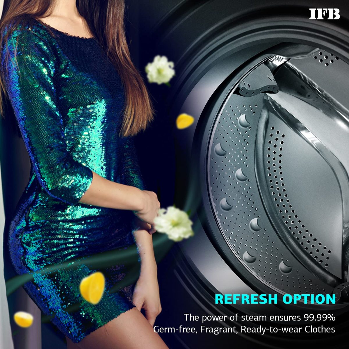 IFB Laundrimagic 3-in-1 8.5 Kg/6.5 Kg/2.5 Kg Inverter Washer Dryer Refresh (Executive ZXM, Mocha) - Image 8