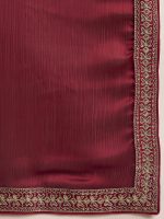AKHILAM Women's Satin Solid Saree With Unstitched Blouse - Image 7