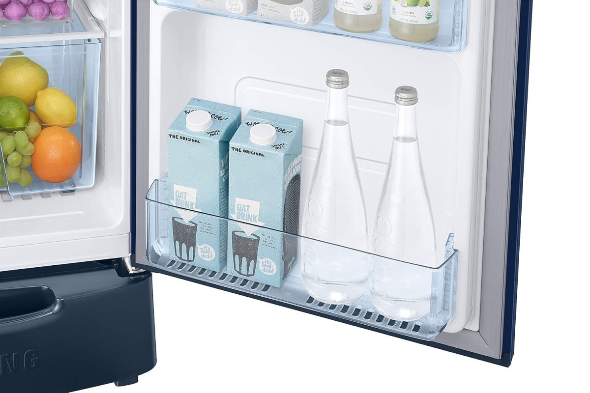 Samsung 183 L, 3 Star, Digital Inverter, Direct-Cool Single Door Refrigerator (RR20C1823CU/HL, Camellia Blue, Base Stand Drawer) - Image 5