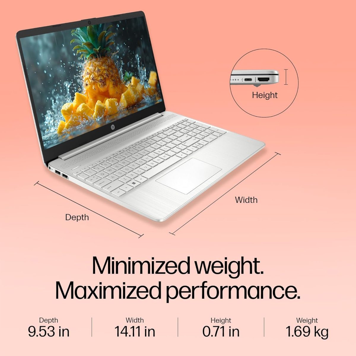 HP 15s Core i5 12th Gen (8GB RAM/512GB SSD/FHD/15.6" (39.6 cm)/Windows 11/MS Office/Backlit Keyboard/Silver/1.69 kg) fq5329TU Laptop - Image 8