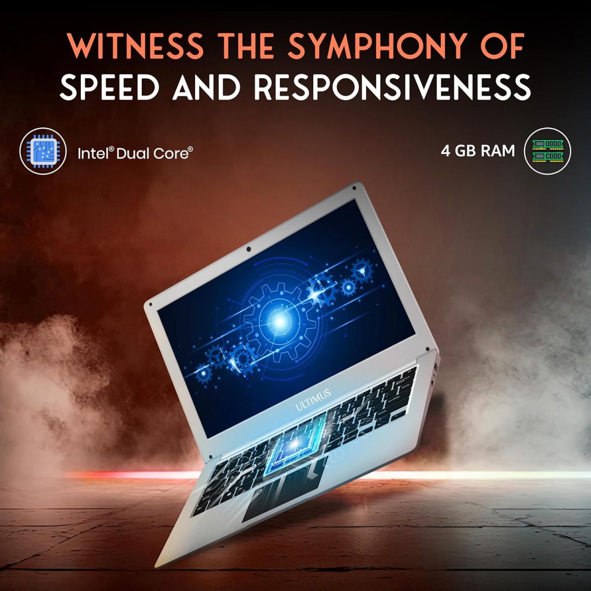 FUTOPIA ULTIMUS PRO Intel Dual Core ~2.8GHz (4 GB/128 GB EMMC Storage/Windows 11 Home) NU14U6INC43BN-CS Thin and Light Laptop (14 Inch, Cloud Silver, 1.2 kg) - Image 2