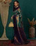 SIRIL Women's Jacquard Banarasi Soft Silk Saree Pure Silk Kanjivaram With Unstitched Blouse Piece - Image 2