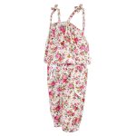 Arshia Fashions Knee Length Cotton Floral Jumpsuit for Girls - Image 3