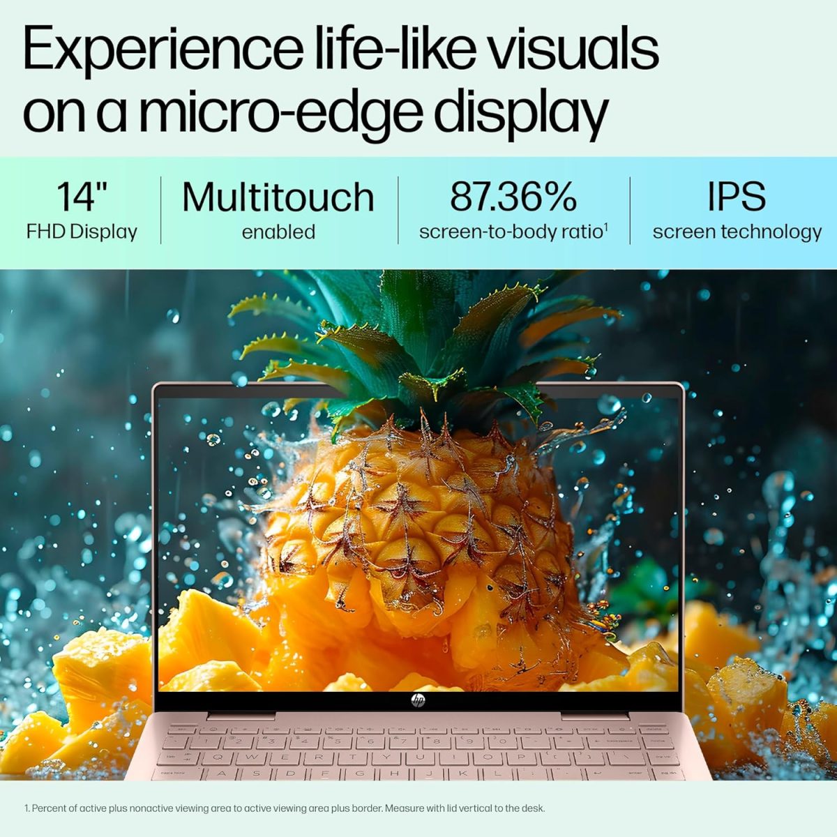 HP Pavilion x360, 13th Gen Intel Core i7-1355U (16GB DDR4, 512GB SSD), Touchscreen,IPS, 14''(35.6cm) FHD,Win 11, M365 Basic(1yr), Office Home 24, Rose gold,1.5kg,Iris Xe, Backlit, 5MP Camera, ek1152TU - Image 6