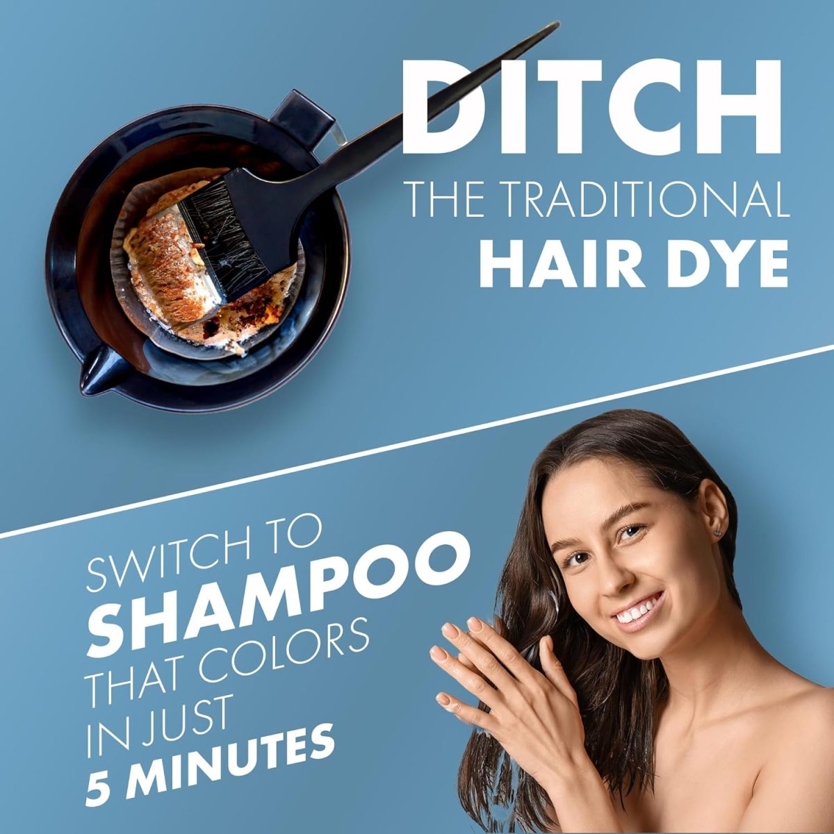 ThriveCo Natural Black 5-Minute Coloring Shampoo | 100% Grey Coverage - 20ml X 4 | Ammonia-Free | Infused with Hyaplex™ | Hydrates Hair & Delivers Deep, Long-Lasting Color | 80 ML - Image 8