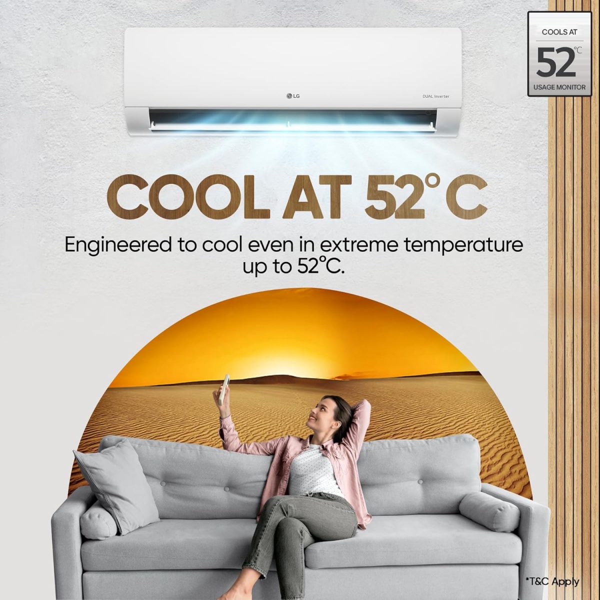 LG 2 Ton 3 Star DUAL Inverter Split AC (Copper, AI Convertible 6-in-1, Diet Mode+, Faster Cooling & Energy Saving, 4 Way Swing, HD Filter with Anti-Virus Protection, US-Q24ENXE, White) - Image 13
