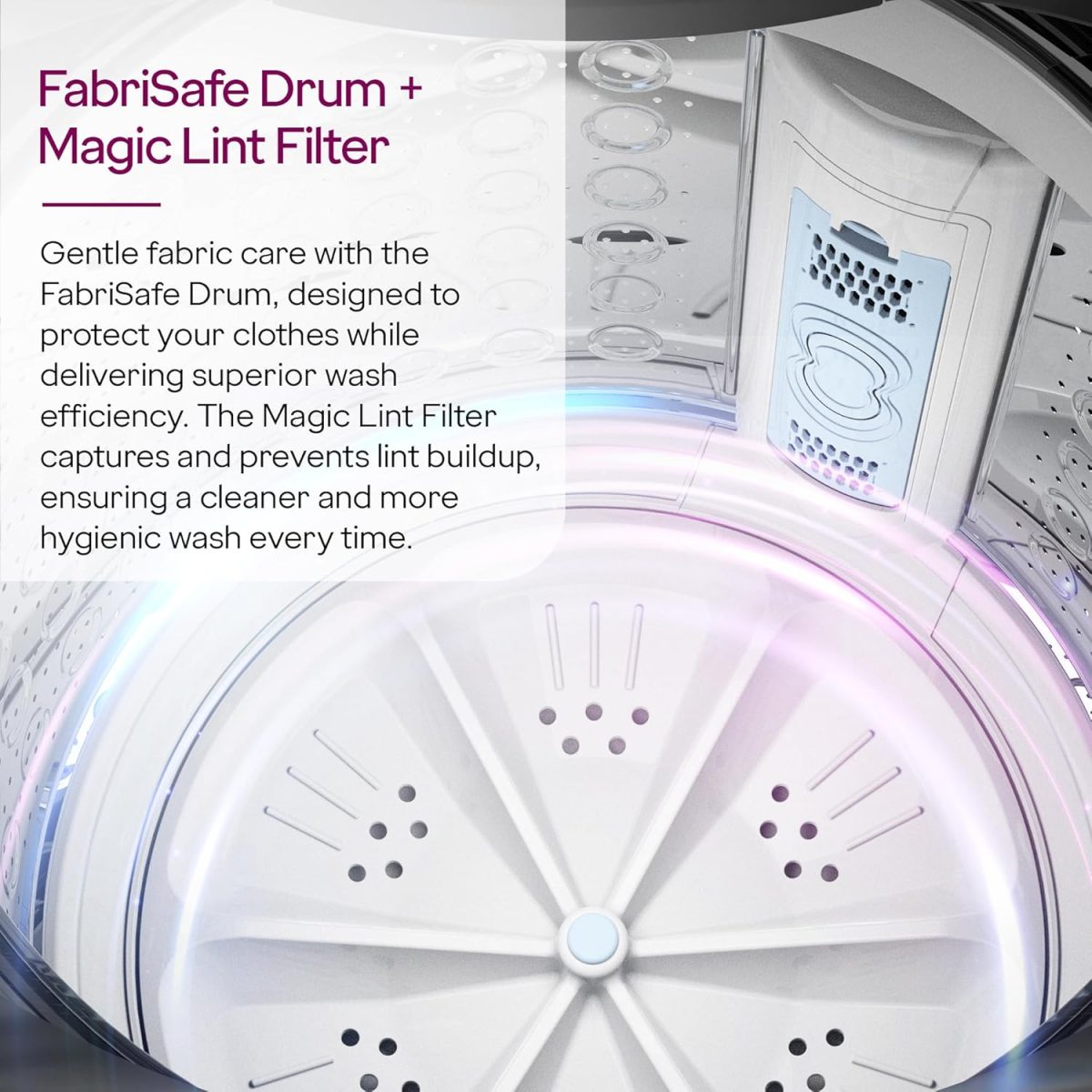 Godrej 7 Kg 5 Star Fabrisafe Steel Drum Fully-Automatic Top Load Washing Machine (WTEON ALP 70 5.0 FDUN GPGR, Graphite Grey, Zero Pressure Tech Fills Tub 60% Faster) - Image 5