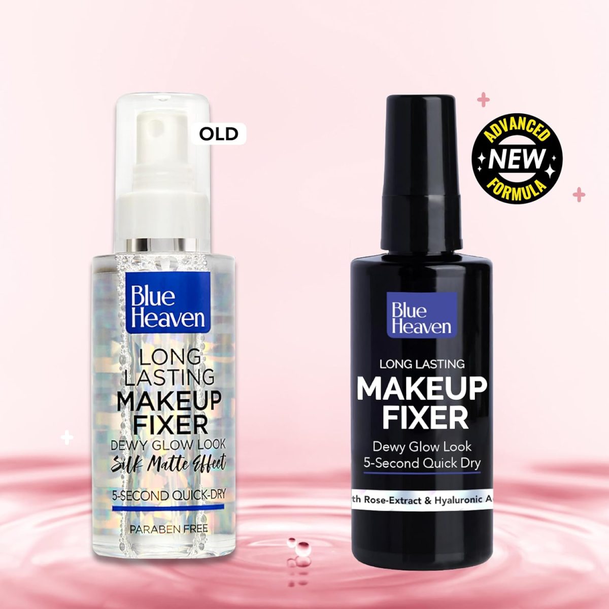 Blue Heaven Long-Lasting Makeup Fixer | Paraben Free & Sweat Proof | Infused with Vitamin E and Aloe Vera | Dewy Glow and Silk Matte Effect Setting Spray for Makeup | 60ml - Image 2