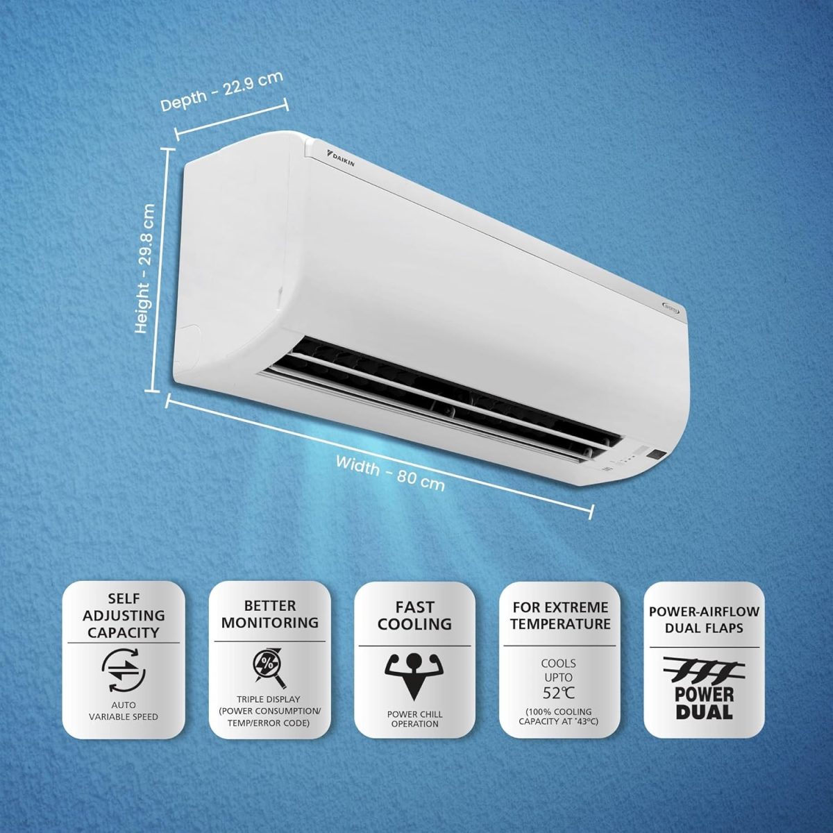 Daikin 1 Ton 3 Star Inverter Split AC (Copper, PM 2.5 Filter, 2024 Model, MTKL35UV16, White) - Image 5