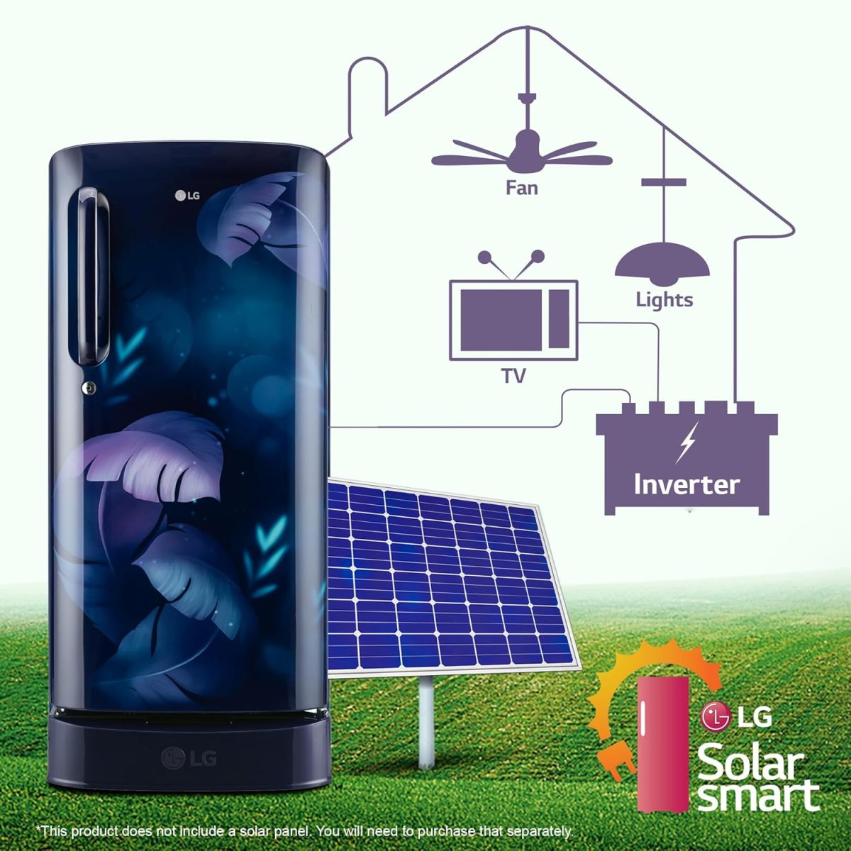 LG 185 L 5 Star Direct Cool Smart Inverter Compressor Single Door Refrigerator (GL-D201ABIU, Blue ILAN, Moist N Fresh, Auto Smart Connect with Base Stand Drawer) - Image 10