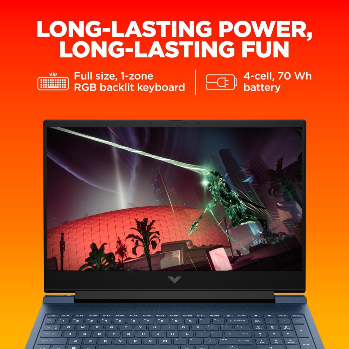 HP Victus Windows 11 Home Gaming Laptop,AMD Ryzen 7 7840Hs Ai Powered,6Gb RTX 3050 Gpu,16.1-Inch (40.9 Cm),95W Tgp,Fhd,IPS,144Hz,16Gb Ddr5,1Tb Ssd,RGB Backlit Kb,B&O (Mso,Blue,2.29 Kg),S0089Ax - Image 6