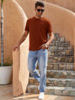 TAGDO Men's Waffle Knitted Crew Neck Regular Fit Tees (5154) - Image 4