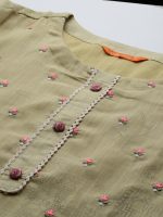 INDO ERA Women's Linen Kurta and Pant with Dupatta Set - Image 7