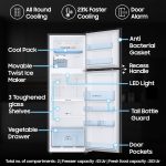 Samsung 256 L, 3 Star, Convertible, Digital Inverter with Display Frost Free Double Door Refrigerator (RT30C3733BX/HL, Luxe Black) - Image 3