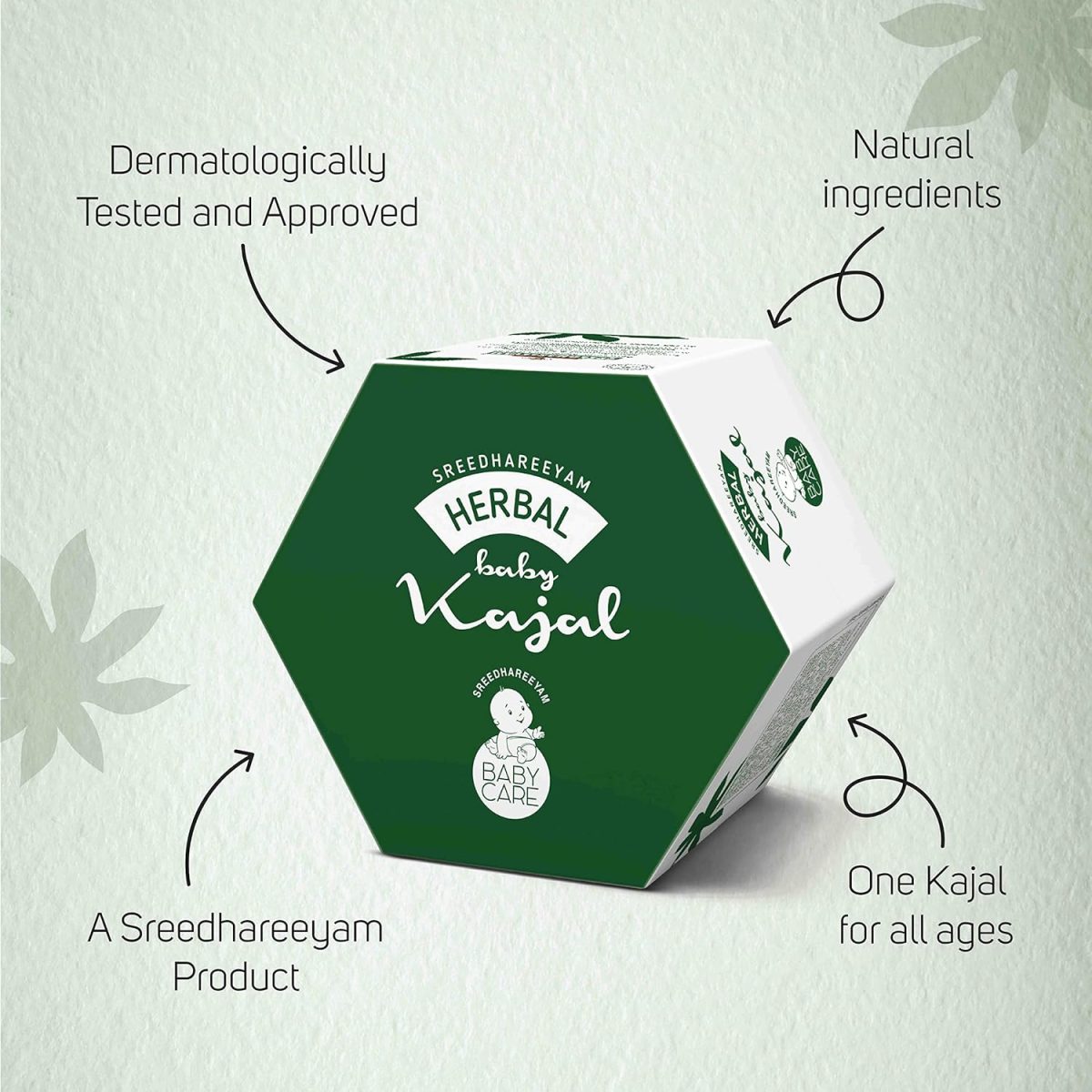 Sreedhareeyam Ayurveda Herbal Baby Cream Kajal for New Born - From Renowned Eye Hospital, Authentic for Babies and Adults with Gooseberry, Sahadevi, Yashtimadhu and Castor Oil, Natural Black Color - Image 4