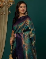 SIRIL Women's Jacquard Banarasi Soft Silk Saree Pure Silk Kanjivaram With Unstitched Blouse Piece - Image 4
