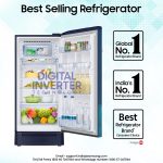 Samsung 189 L, 5 Star, Digital Inverter, Direct-Cool Single Door Refrigerator (RR21D2H259U/HL, Paradise Bloom Blue, Base Stand Drawer) - Image 4